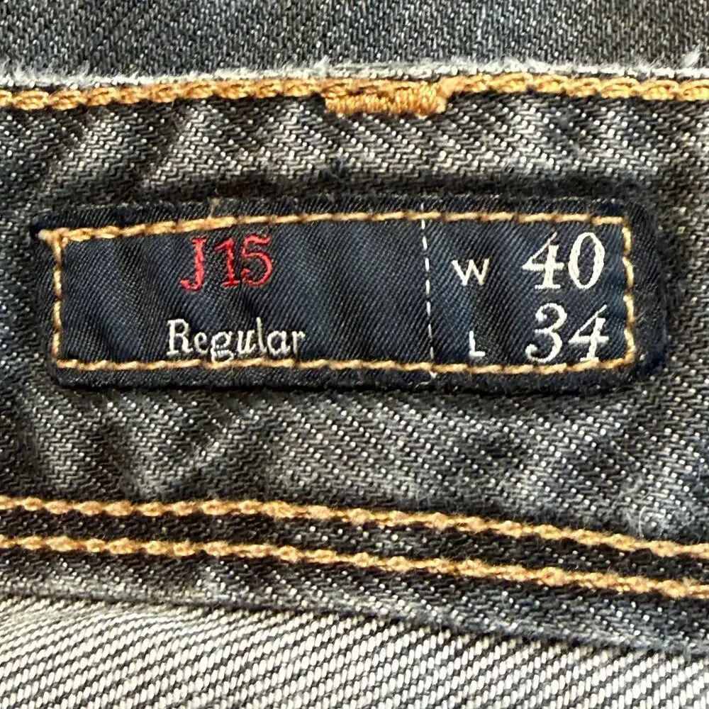 Armani Jeans J15 Gray Denim Straight Leg Jeans Men's Size 40 x 34
